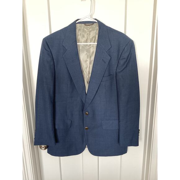 Vintage Christian Dior Men's Single‎ Breasted Sport Coat Blazer Jacket Blue 42S